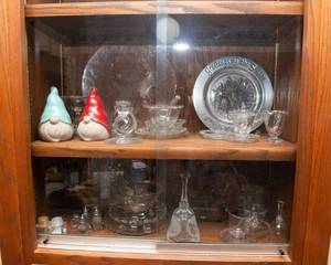 lot 101 image: Two Shelves of Cut Glass