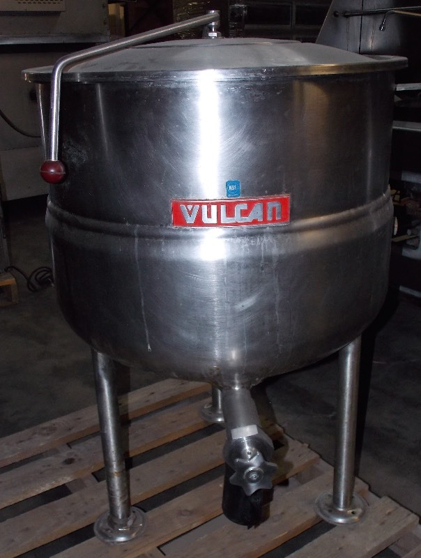 lot 2 image: Vulcan DL-40 Direct Steam Tri-Leg 40 Gallon Stationary Kettle
