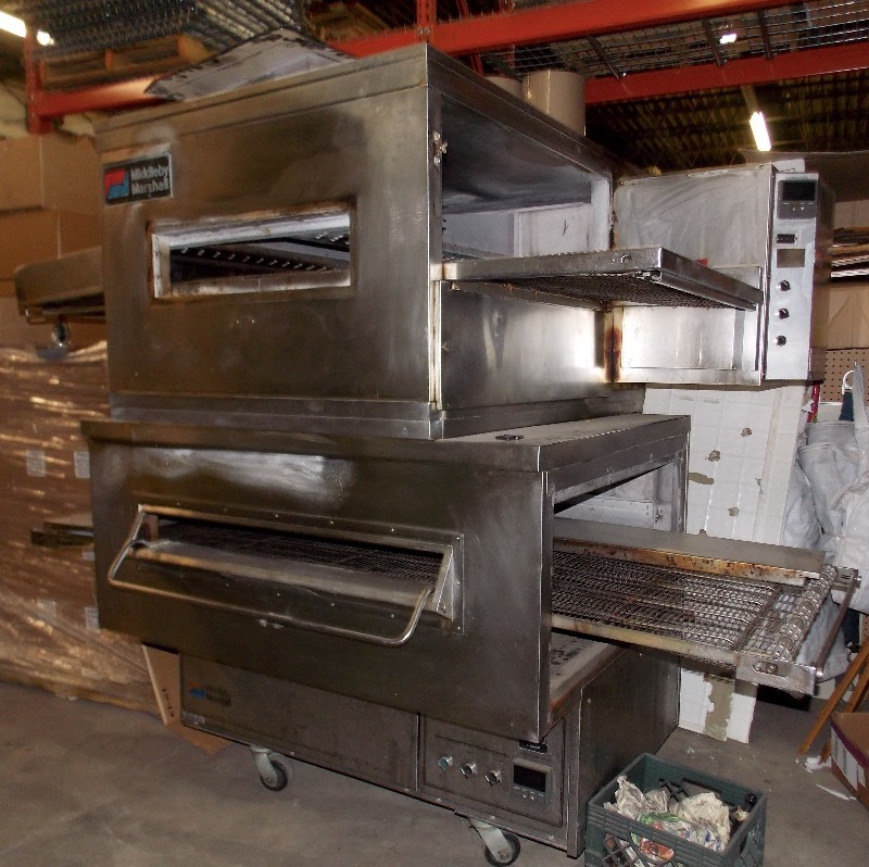 lot 3 image: Middleby Marshall Double Stack Conveyor Pizza Oven Natural Gas