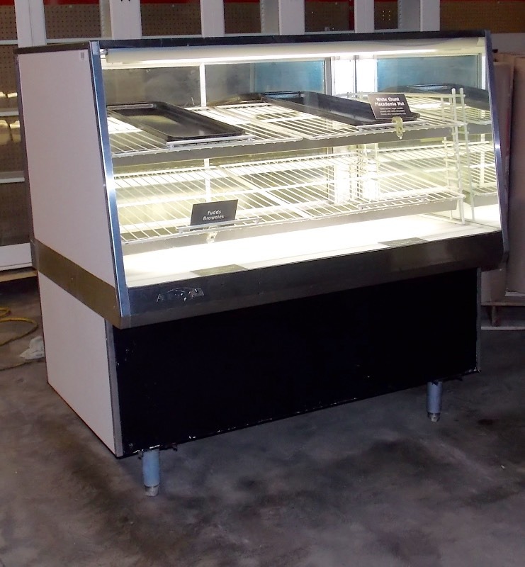 lot 15 image: Lighted Glass Dry Goods Bakery Display Case