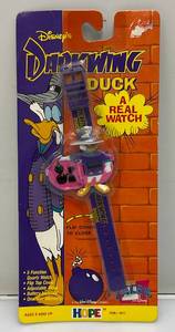 lot 3 image: Vintage 1991 Disneys Darkwing Duck Watch Wristwatch (New Old Stock)