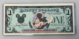 lot 4 image: 1989 Disneys Mickey Mouse Dollar (In Protective Sleeve)
