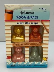 lot 6 image: Vintage Johnsons Pooh & Pals 4 Bars Of Soap Disney In Original Pack