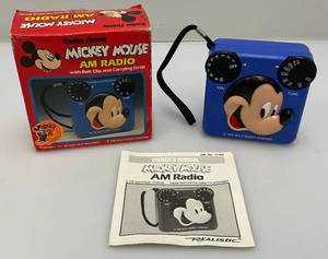lot 11 image: Vintage 1980s Radio Shack Mickey Mouse Am Radio (New Old Stock In Original Box)