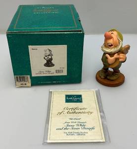 lot 56 image: Est. $125.00- $145.00 Vintage WDCC Ah-Choo Snow White And The Seven Dwarfs (Sneezy) Figurine In Original Box With COA