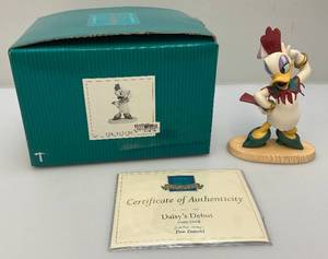 lot 61 image: Est. $165.00- $195.00 Vintage WDCC (GOLD CIRCLE DEALER) Daisys Debut (Daisy Duck) From Walt Disneys Don Donald Character Figurine In Original Box