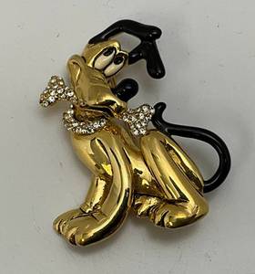 lot 105 image: Vintage Collectible DISNEY Bejeweled Pluto Brooch