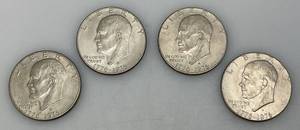 lot 115 image: 1776-1976 (D) Eisenhower Liberty Bell And Moon One US Dollar Bicentennial Type Two Thin Print