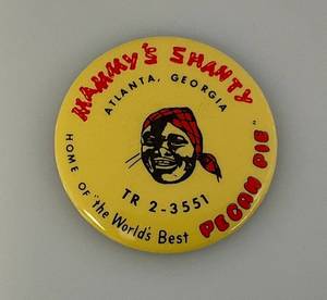 lot 170 image: Vintage Mammys Shanty Home Of The Worlds Best Pegan Pie Button Mirror 2 316