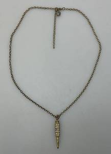 lot 173 image: Vintage Swarovski Style Bullet Shaped Spinner Pendant And Necklace