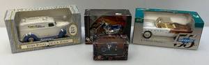 lot 195 image: Misc. Vintage Die-Cast Miniature Cars And Motorcycles (NIB)