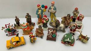 lot 236 image: Misc. Collectible Christmas Ornaments Including Emmett Kelly And More