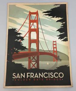 lot 240 image: 18 x 24 SAN FRANCISCO Golden gate Bridge Poster