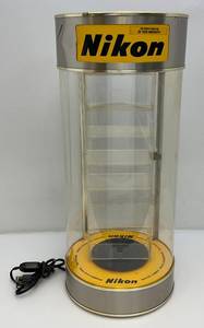 lot 242 image: Vintage 27 x 12 NIKON Camera Rotating Display Case (Needs Work) Would Be Great For Redline Hot Wheels