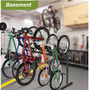 lot 8 image: Sttoraboks 5 Bikes Floor Stand, Adjustable Bicycle Parking Rack with Hook for Garage, Indoor, Outdoor, Rack Storage Capacity 200LBS