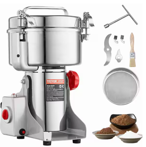 lot 24 image: VEVOR 2000g Electric Grain Mill Grinder, High Speed 3400-Watt Commercial Grinders, Stainless Steel Pulverize Powder Machine