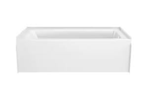 lot 35 image: Delta Classic 500 60 in. x 30 in. Alcove Deep Soaking Bathtub with Left Drain in High Gloss White