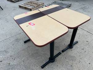 lot 447 image: Pair of Rectangle Dinner Tables- Handicap Accessible