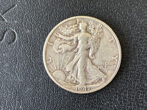 lot 58 image: 1947-D Walking Liberty Half Dollar