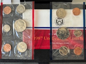 lot 64 image: 1987 P & D Mint Set
