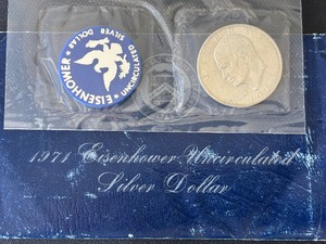 lot 7 image: 1971-S Eisenhower Silver Dollar Uncirculated