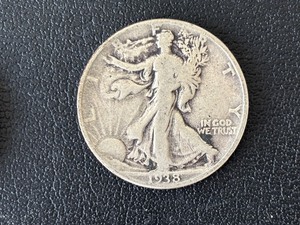 lot 34 image: 1938 Walking Liberty Half Dollar