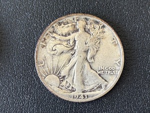 lot 42 image: 1941-D Walking Liberty Half Dollar