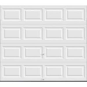 lot 36 image: Clopay Classic Steel Short Panel 8 ft x 7 ft Insulated 6.5 R-Value White Garage Door without Windows  Customer Returns See Pictures