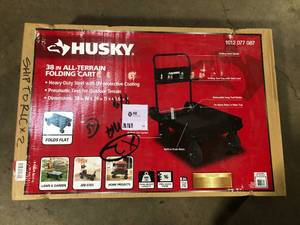 lot 14 image: Husky 38 in. W All-Terrain Folding Tool Cart  Customer Returns See Pictures