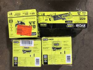lot 34 image: Lot of Assorted Ryobi Power Tools Various Models and Conditions   Customer Returns See Pictures