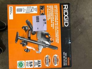 lot 42 image: RIDGID 6 Gal. 3.5 Peak HP NXT Shop Vacuum Wet Dry Vac with General Debris Filter, Locking Hose and Attachments HD0600 Customer Returns See Pictures