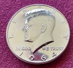 lot 13 image: 1964 Proof Kennedy Half Dollar