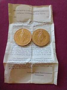 lot 16 image: (2) National Capital Sesquicentennial Medals