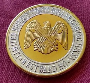 lot 37 image: Westward Ho Las Vegas $20 Silver Strike Token