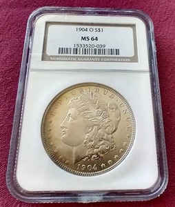 lot 45 image: 1904-O Morgan Dollar - NGC MS64