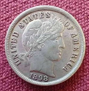 lot 46 image: Nice 1898 Barber Dime