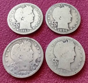 lot 55 image: (4) Barber Quarters