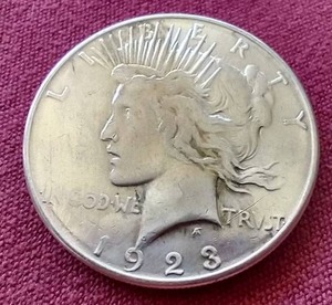 lot 57 image: 1923-S Peace Dollar