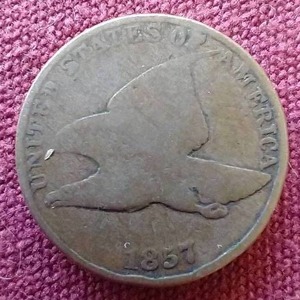lot 85 image: 1957 Flying Eagle Penny