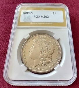 1888-S Morgan Dollar - PGA MS63 - Key Coin!