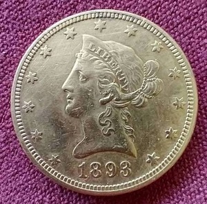 1893 Liberty Head $10 Gold Coin - Nice!