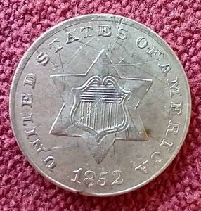 Amazing 1852 3c Silver Coin