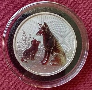 lot 120 image: 2022 Australian 2 oz Silver Dingo Coin