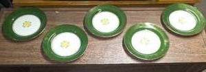 lot 2021 image: 4 NAUTILUS green China plates