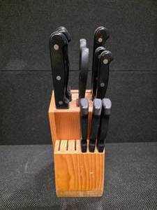 lot 2056 image: Knife Block and Utensil Set