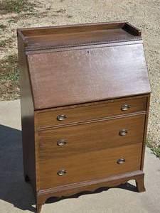 lot 2082 image: Vintage Cedar Secretary Desk