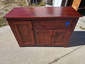 lot 2105 image: Solid Wooden Dining Room Hutch (Base only)
