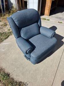 lot 2107 image: Denim Recliner Chair