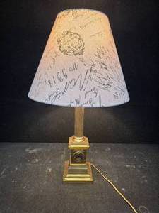 lot 2111 image: Carleton College (Northfield Minnesota) Dimmable Brass Lamp