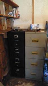 lot 71 image: 2- 4 Drawer File Cabinets with Contents